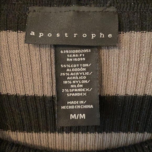 Black and Gray Cowl Neck Sweater Dress - Picture 6 of 7